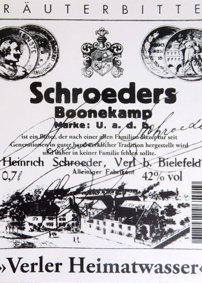 Zu kühlem Bier und gutem Essen Schroeders Boonekamp nicht vergessen!
